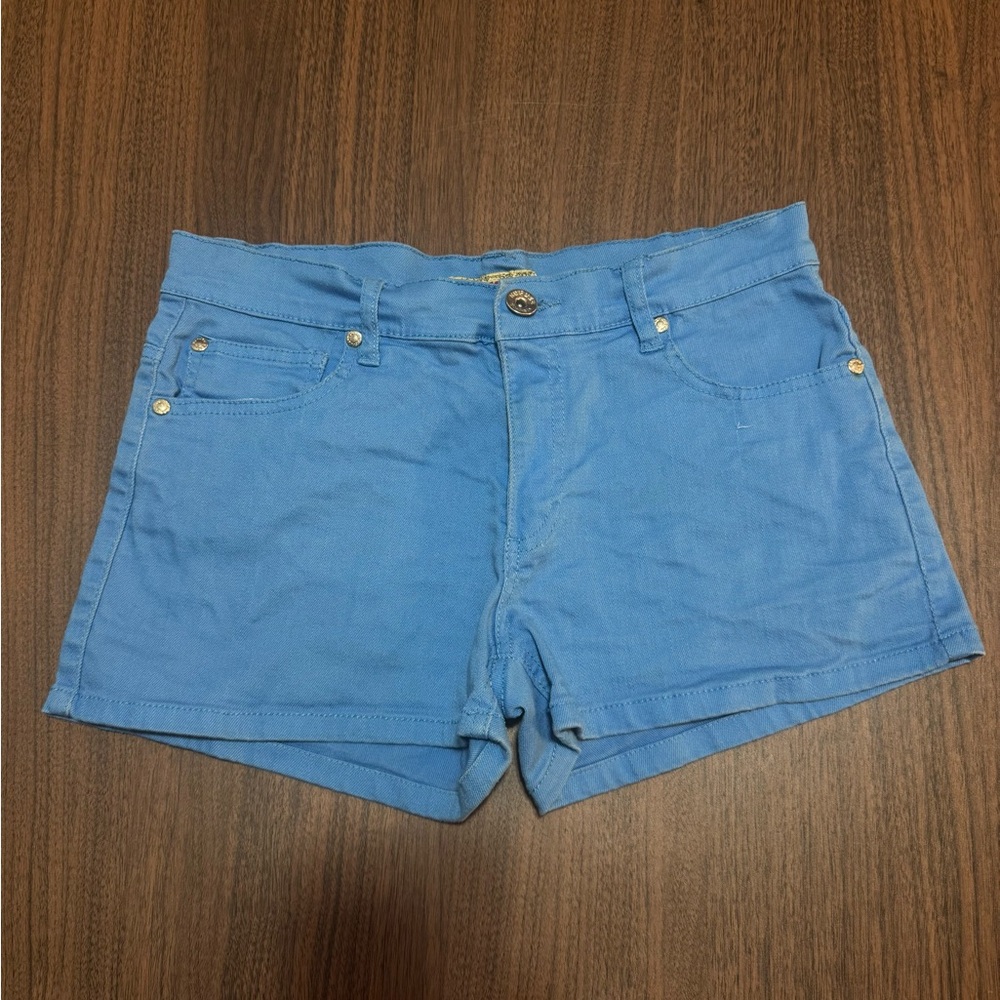 No Fuze Womens Blue Faded  Denim Jean Shorts Size 9/10